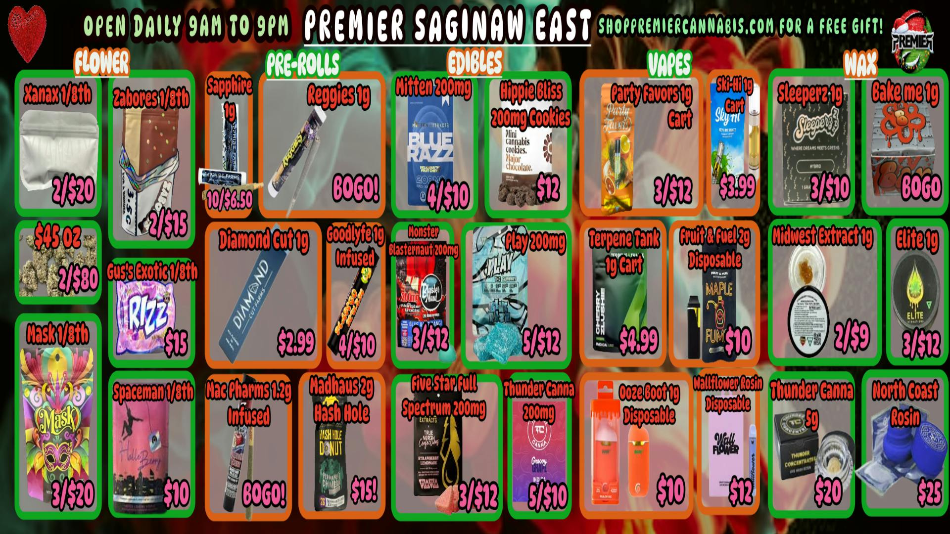 Premier Cannabis Saginaw Deals You’ll Be Crushing On 😍 💖