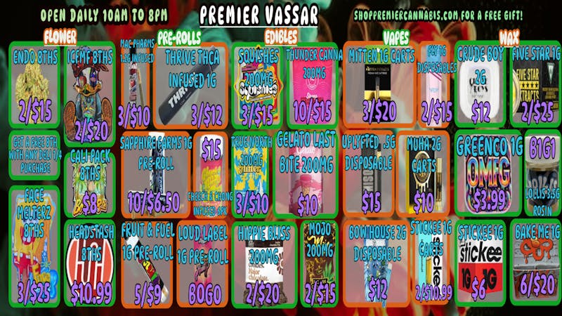 Premier Cannabis Vassar SNOWED IN SPECIALS ⛄