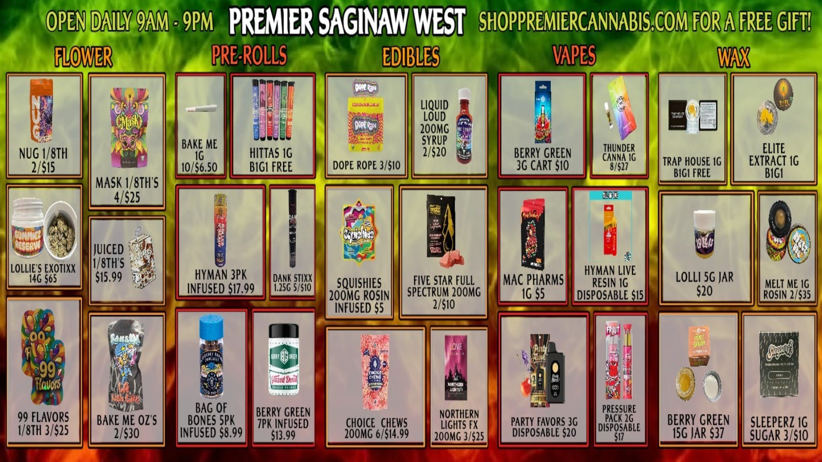 Premier Cannabis Saginaw West Spring Into These Deals!
