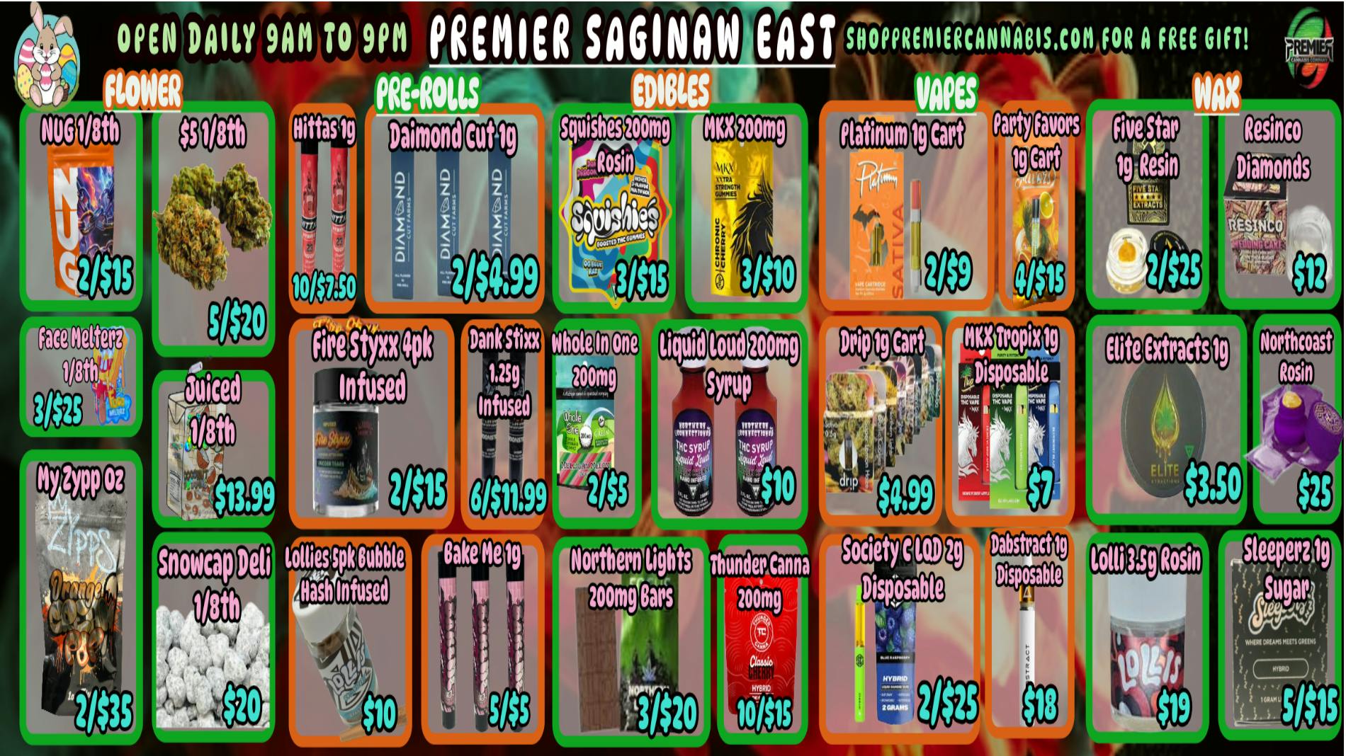 Premier Cannabis Saginaw New Week, New Deals!