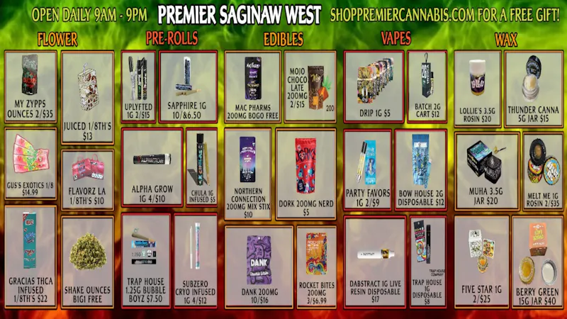 Premier Cannabis Saginaw West These deals are lit-erally fire 🔥