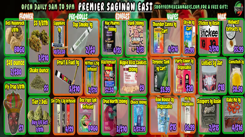 Premier Cannabis Saginaw Big. Blooming. Deals. 🌸🌹