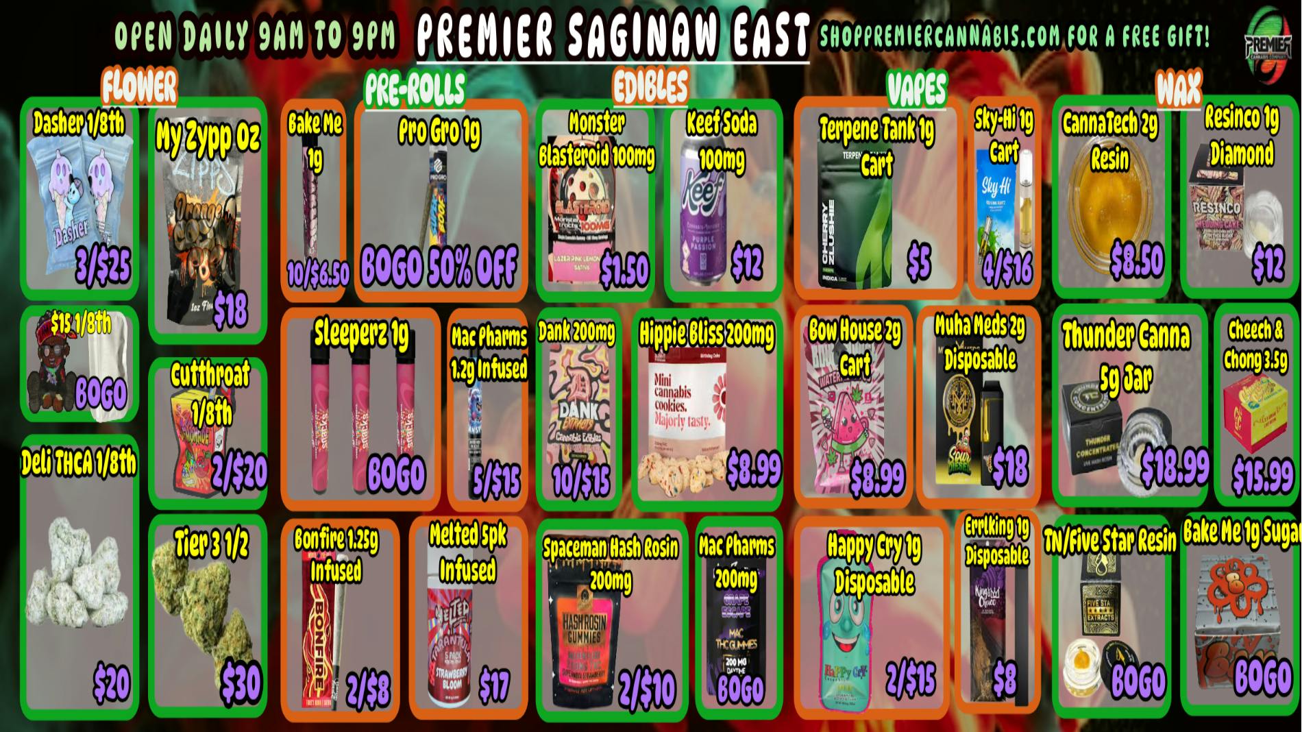 Premier Cannabis Saginaw Fresh Air, Fresh Deals! 💨🍃
