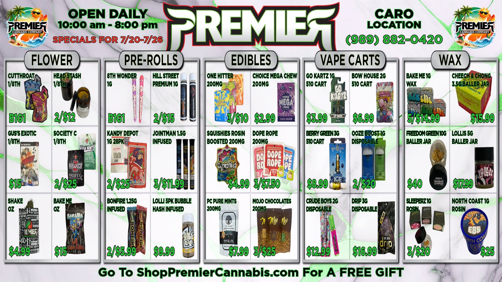 Premier Cannabis Caro Blazing Hot Deals @ Caro Premier! 💲🔥