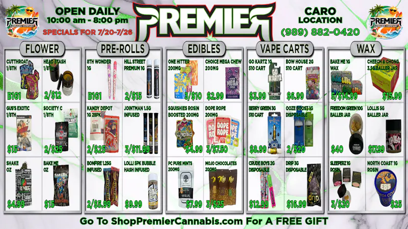 Premier Cannabis Caro Blazing Hot Deals @ Caro Premier! 💲🔥