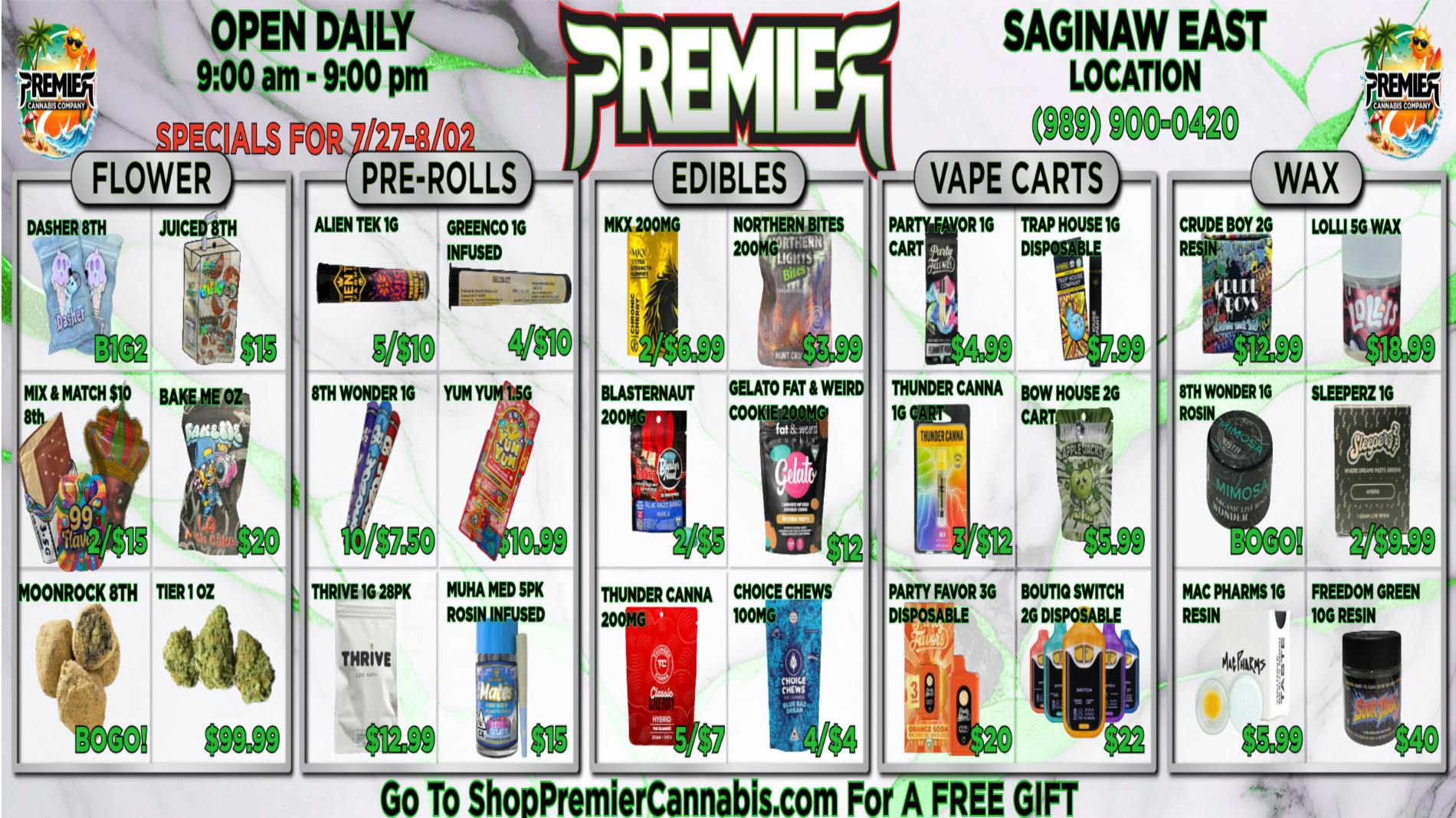 Premier Cannabis Saginaw Fresh Air, Fresh Deals! 💨🍃