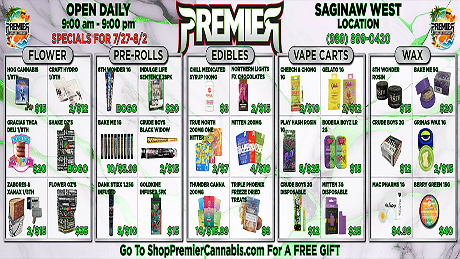 Premier Cannabis Saginaw West These deals are lit-erally fire 🔥