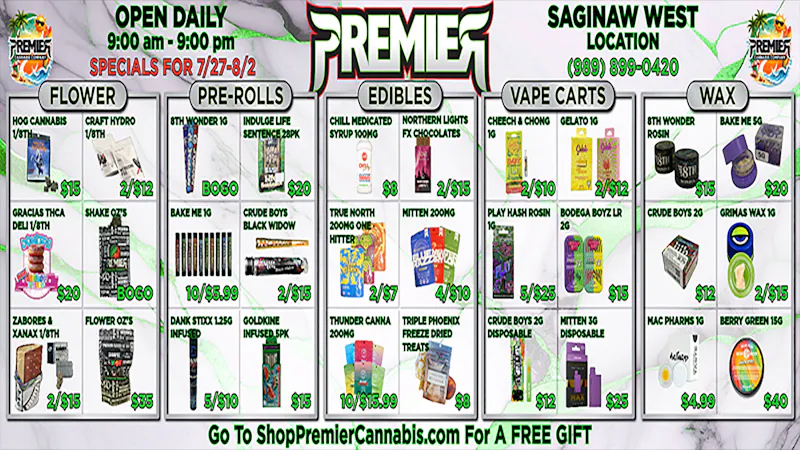 Premier Cannabis Saginaw West These deals are lit-erally fire 🔥