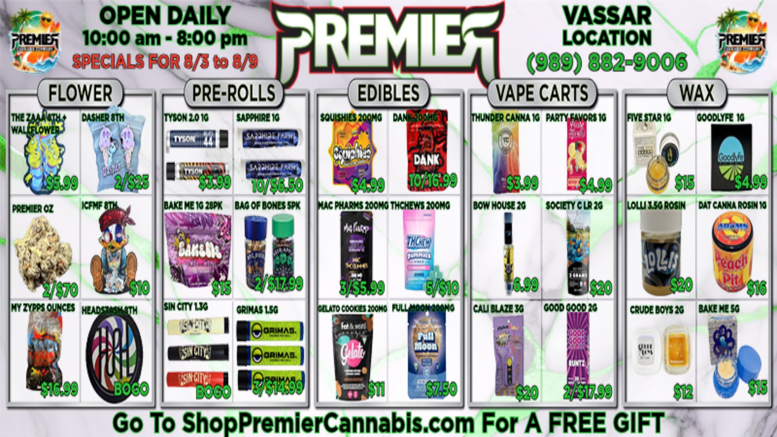 Premier Cannabis Vassar SUN'S OUT, BUD'S OUT