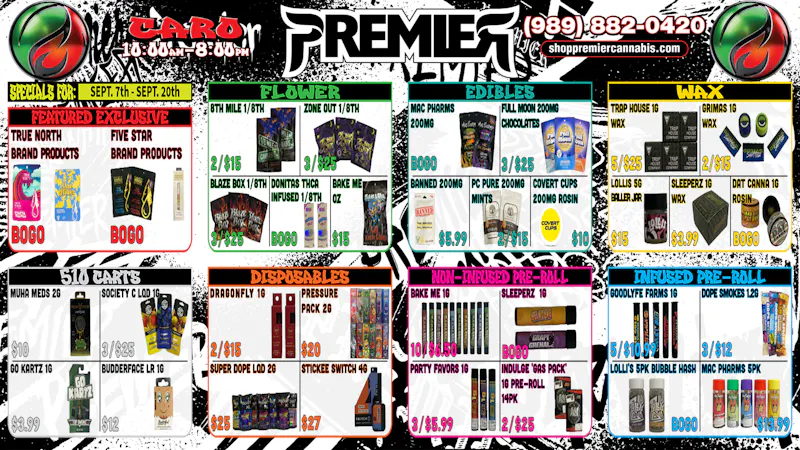 Premier Cannabis Caro Blazing Hot Deals @ Caro Premier! 💲🔥