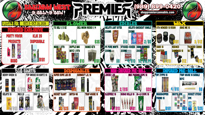 Premier Cannabis Saginaw West Daily Dank Deals!