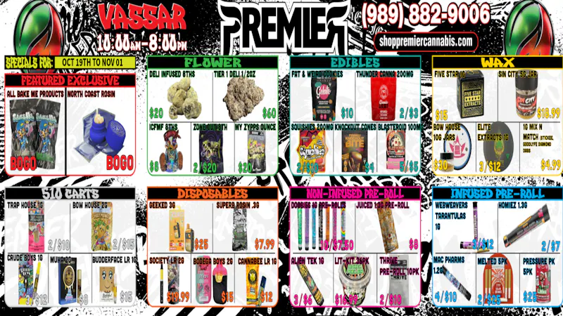 Premier Cannabis Vassar FALL INTO SAVINGS 🍃🍂
