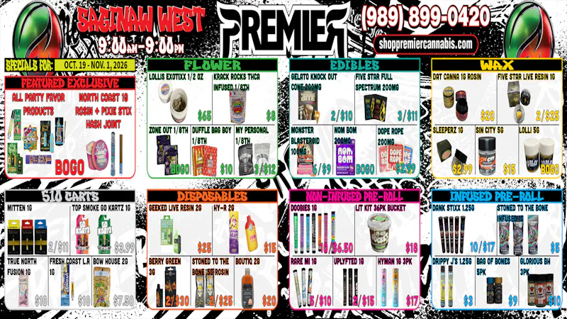 Premier Cannabis Saginaw West These deals are lit-erally fire 🔥
