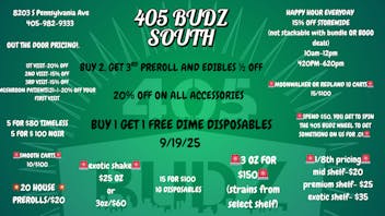 405 Budz - South SEPTEMBER DEALS