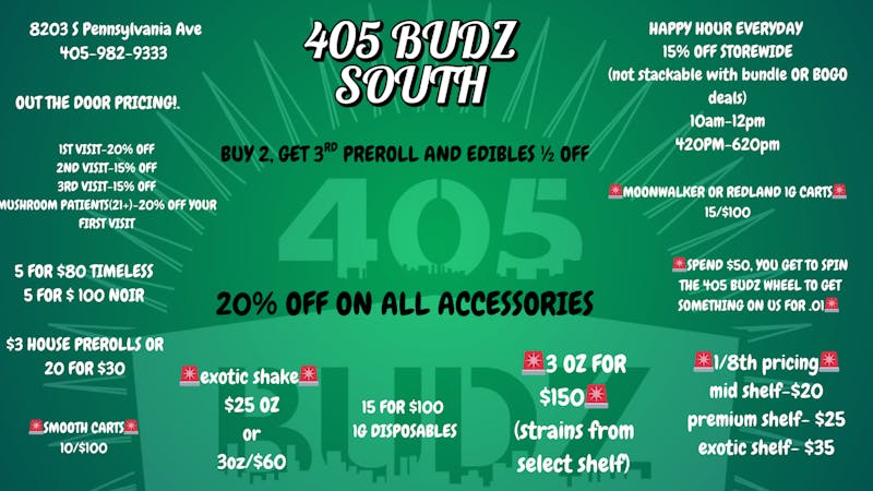 405 Budz - South SPOOKY SZN DEALS