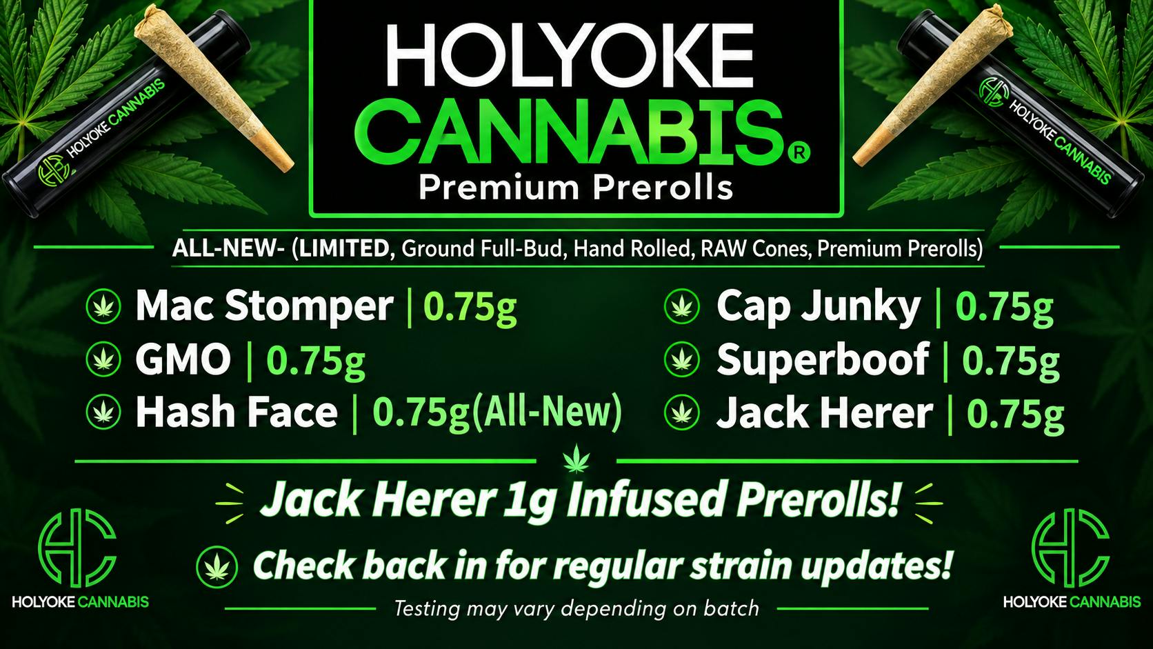 Holyoke Cannabis Dispensary – Holyoke 40%+ TAC Flower/PreRoll Options | Holyoke Cannabis