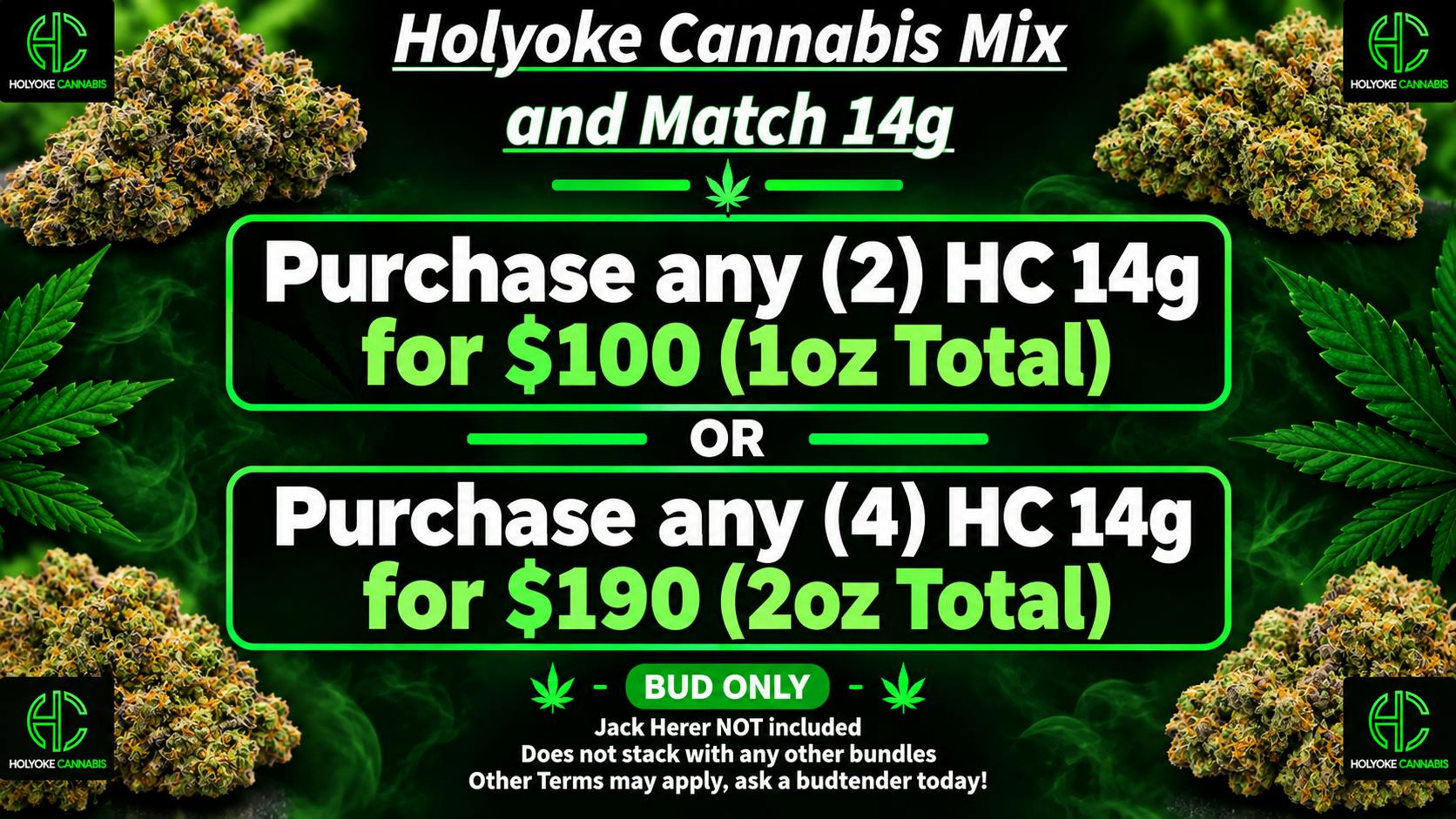 Holyoke Cannabis Dispensary – Holyoke Holyoke Cannabis Mix and Match 14g Bundle!