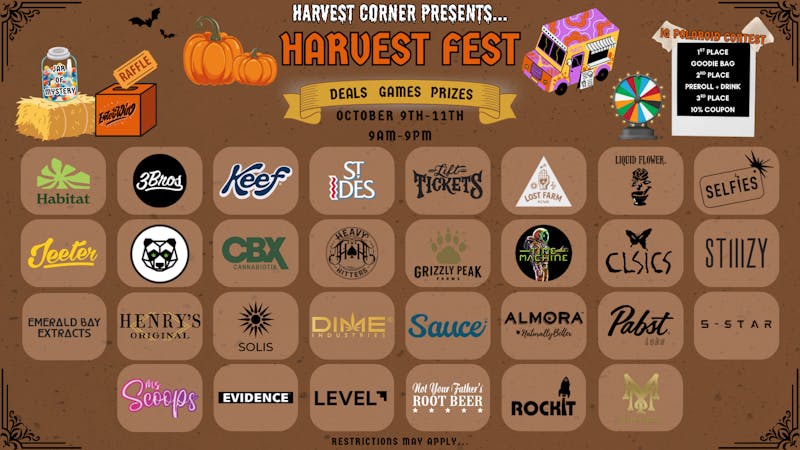 Harvest Corner COMING UP: HARVEST FEST OCTOBER 9th-11th