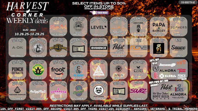Harvest Corner FRIGHT WEEK SAVINGS - HALLOWEEKEND GETS WILDER!