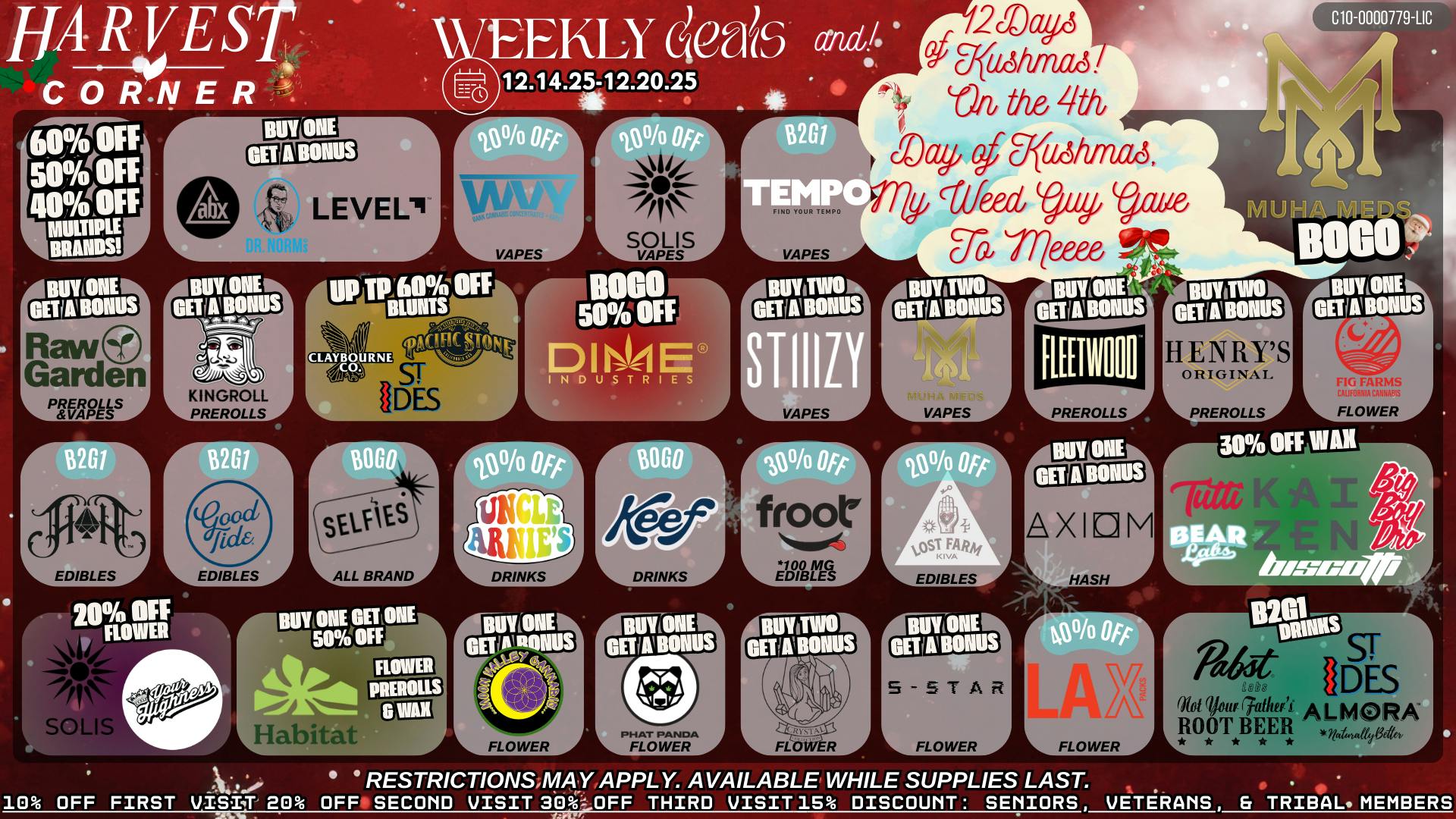 Harvest Corner 12 DAYS OF KUSHMAS!