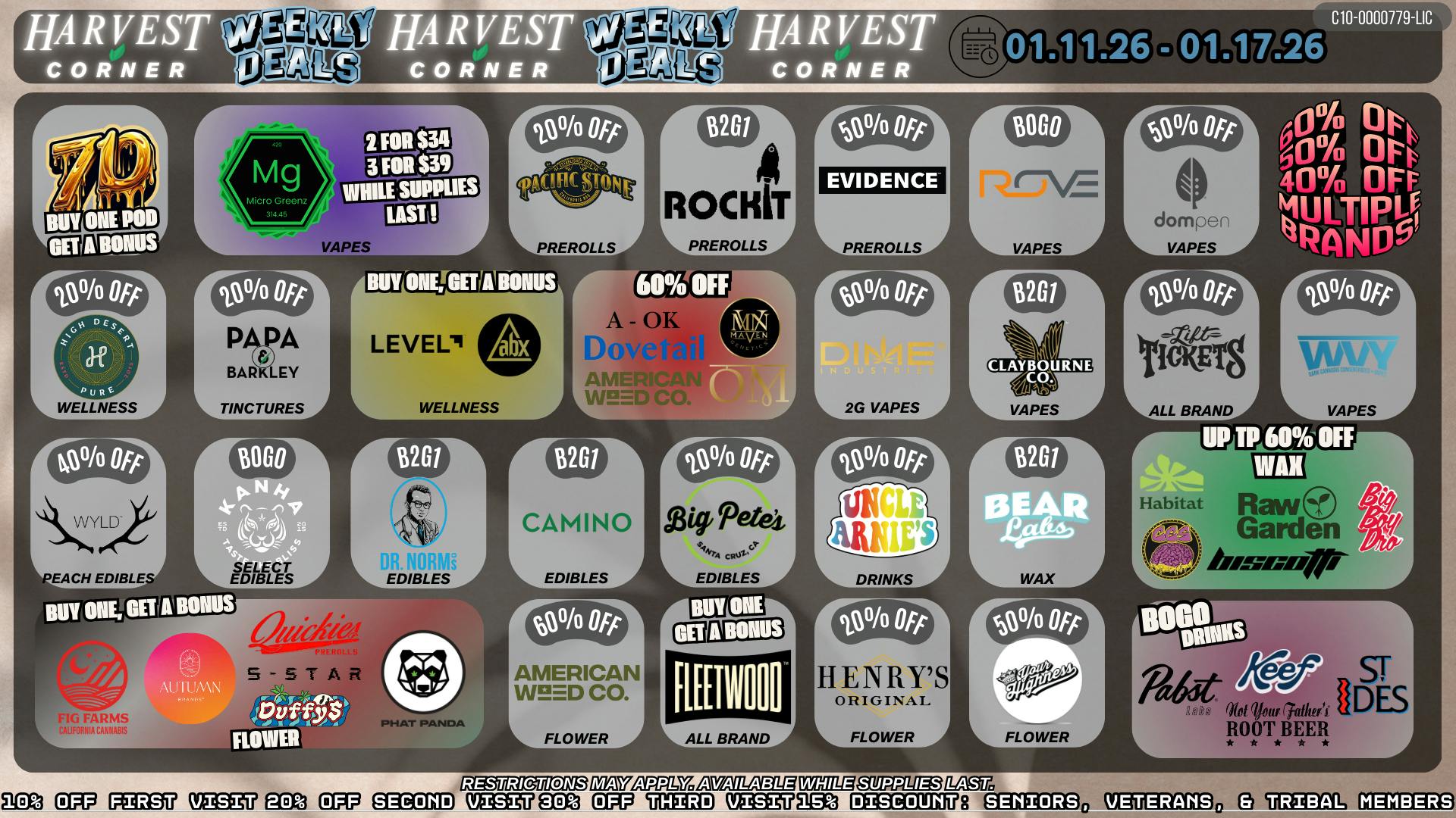 Harvest Corner BOGO'S AND UP TO 60% OFF ALL WEEK