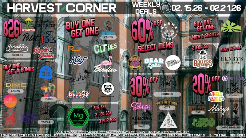 Harvest Corner BOGO'S AND UP TO 60% OFF