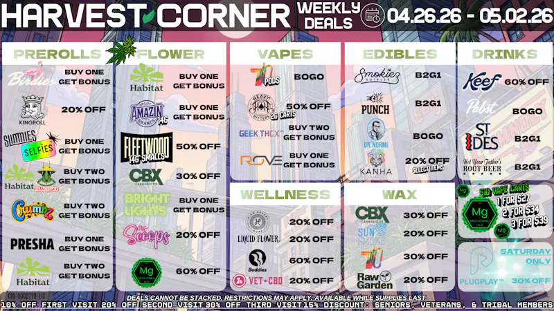 Harvest Corner BOGO'S AND UP TO 60% OFF EVERYDAY!