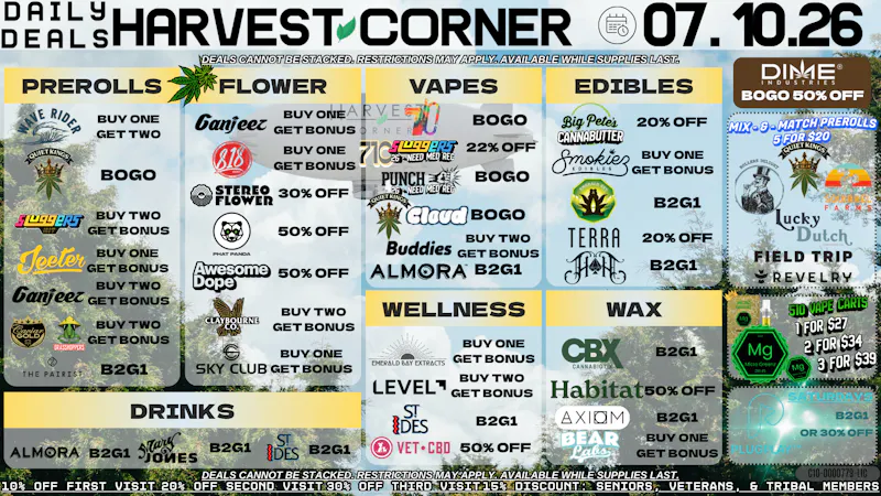 Harvest Corner CELEBRATE 710 WITH BOGO'S AND UP TO 50% OFF!!