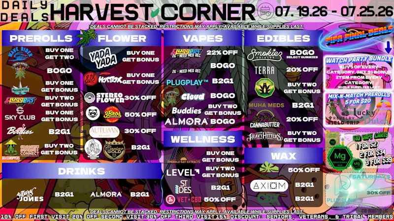 Harvest Corner BOGO'S AND UP TO 50% OFF ALL WEEK!!!