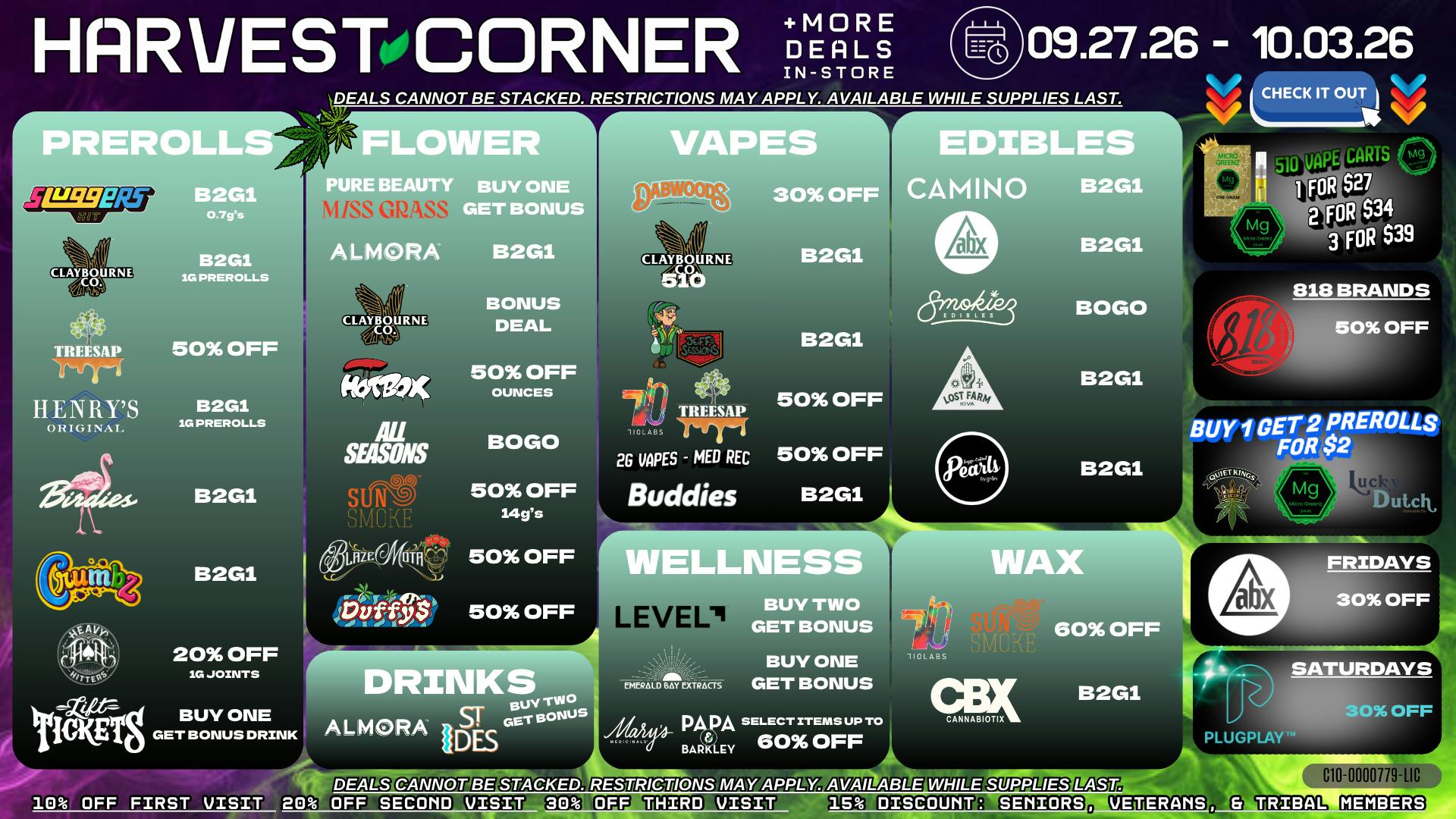 Harvest Corner New Week. New Deals. Big Savings💪