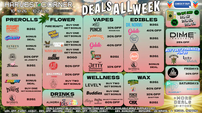 Harvest Corner HARVEST CORNER 😎 DEALS ALL WEEK