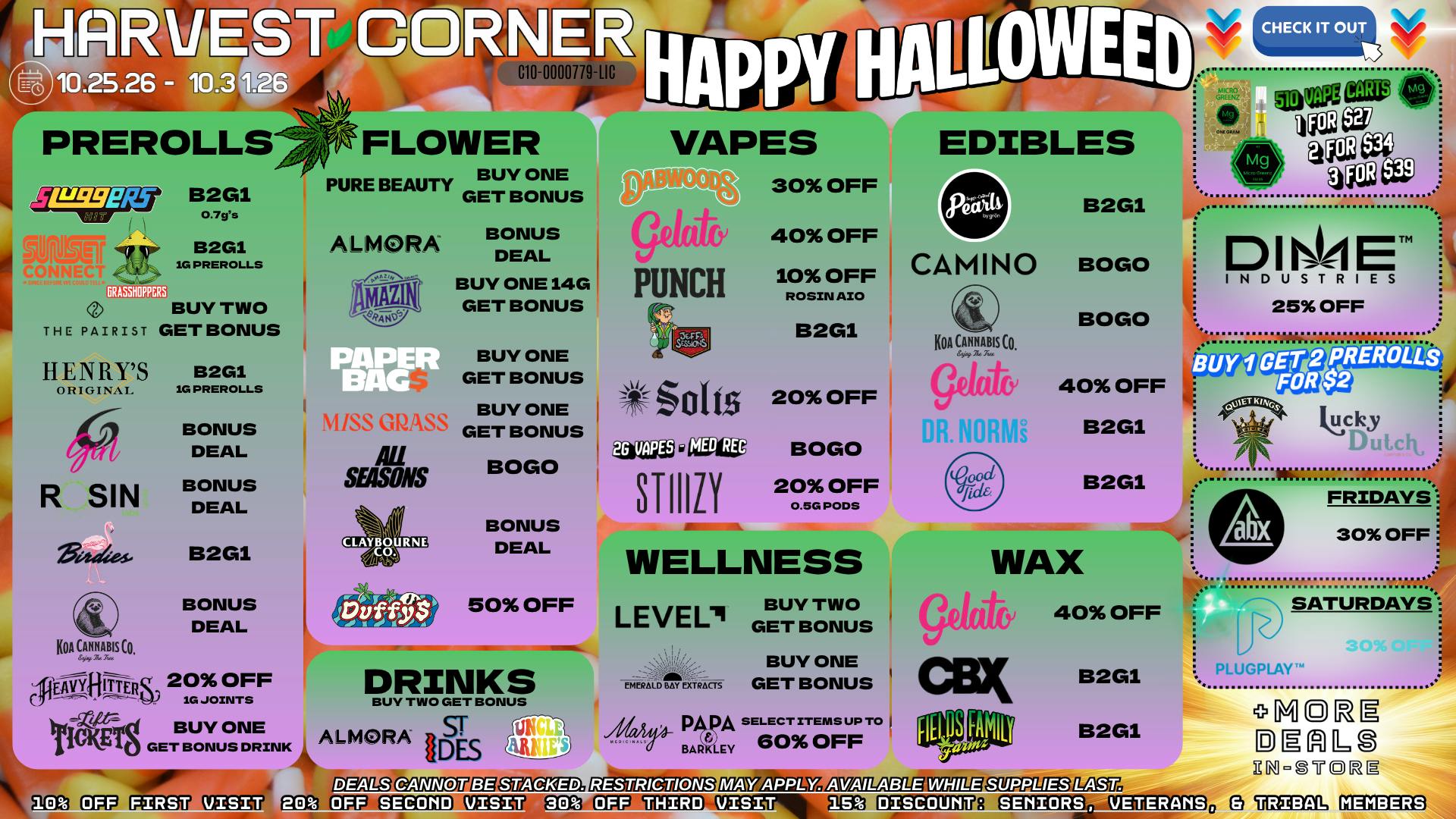 Harvest Corner HALLOWEED SPECIALS 🎃🍬👻