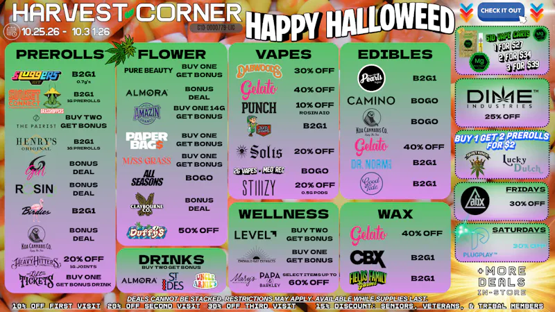 Harvest Corner HALLOWEED SPECIALS 🎃🍬👻