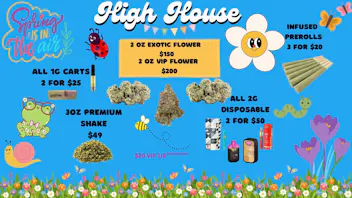 High House Dispensary - OKC Straight fire!!!!!!! $20 VIP 1/8th's all week!!!!