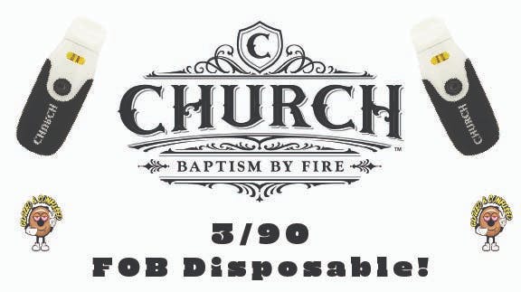 Glazed and Confused Church Disposable Vape Fob 3 for $90