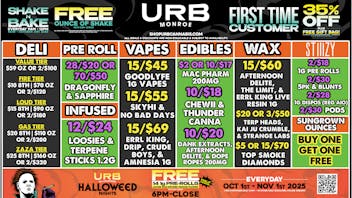 URB CANNABIS - MONROE WE PRICE MATCH!!!