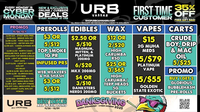 URB CANNABIS - VASSAR 💨✨🔥URB CANNABIS!🔥✨💨