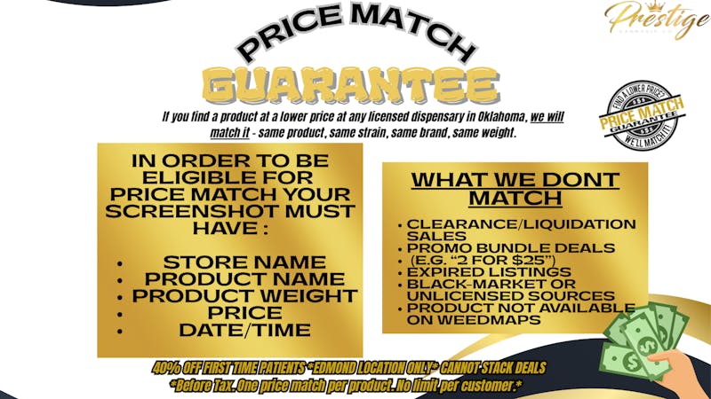Prestige Cannabis Co. PRICE MATCH GUARANTEE!