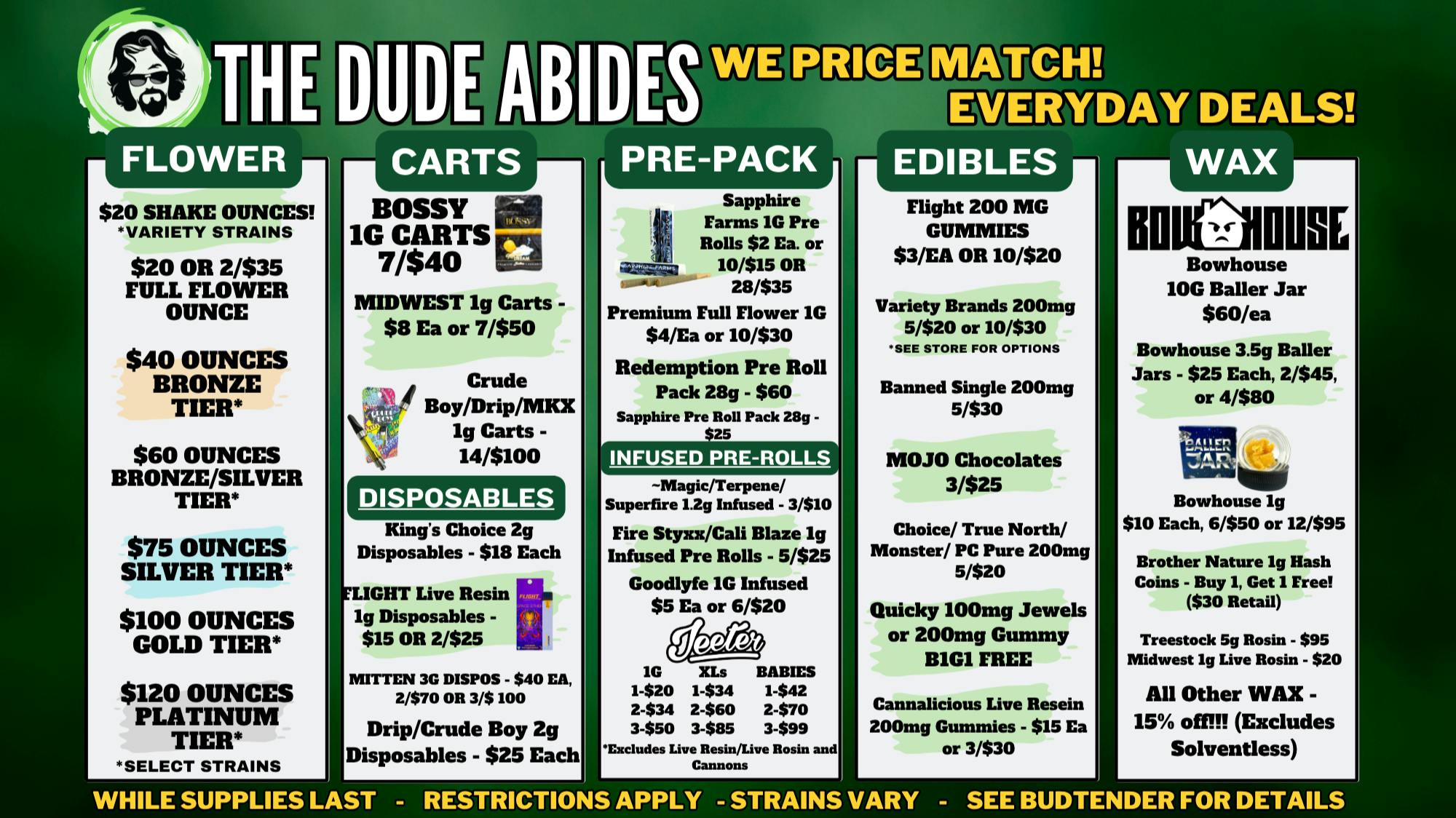 The Dude Abides - Sturgis THE DUDE ABIDES - EVERY DAY DEALS!