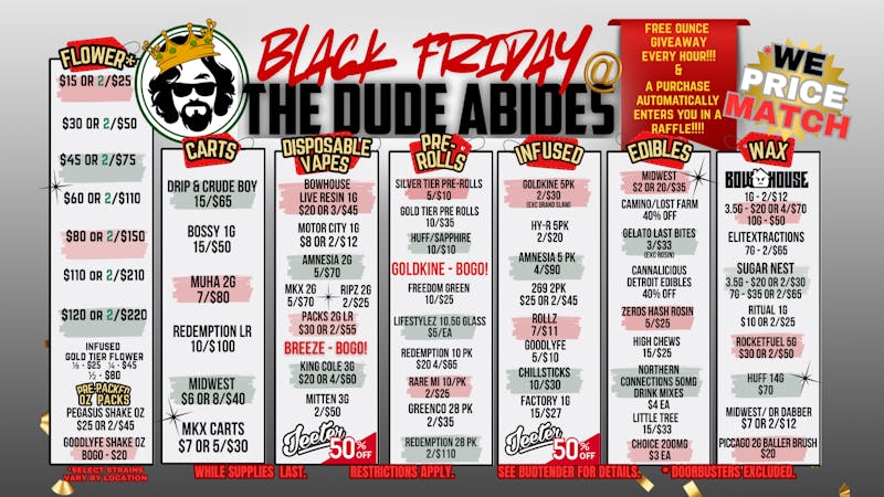 The Dude Abides - Sturgis THE DUDE ABIDES - BLACK FRIDAY!!!!