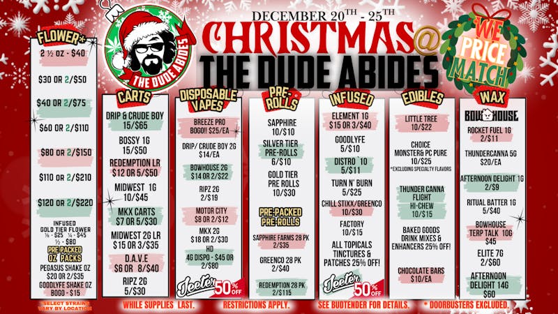The Dude Abides - Mottville CLOSEST TO INDIANA ~ Christmas At The Dude Abides!