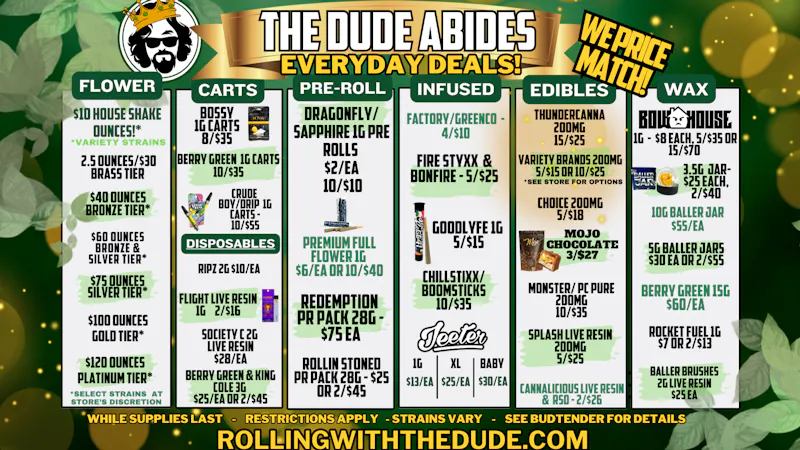 The Dude Abides - Sturgis THE DUDE ABIDES - EVERY DAY DEALS!