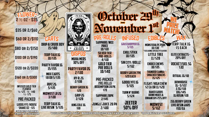 The Dude Abides - Sturgis Spooky Good Deals at THE DUDE ABIDES!