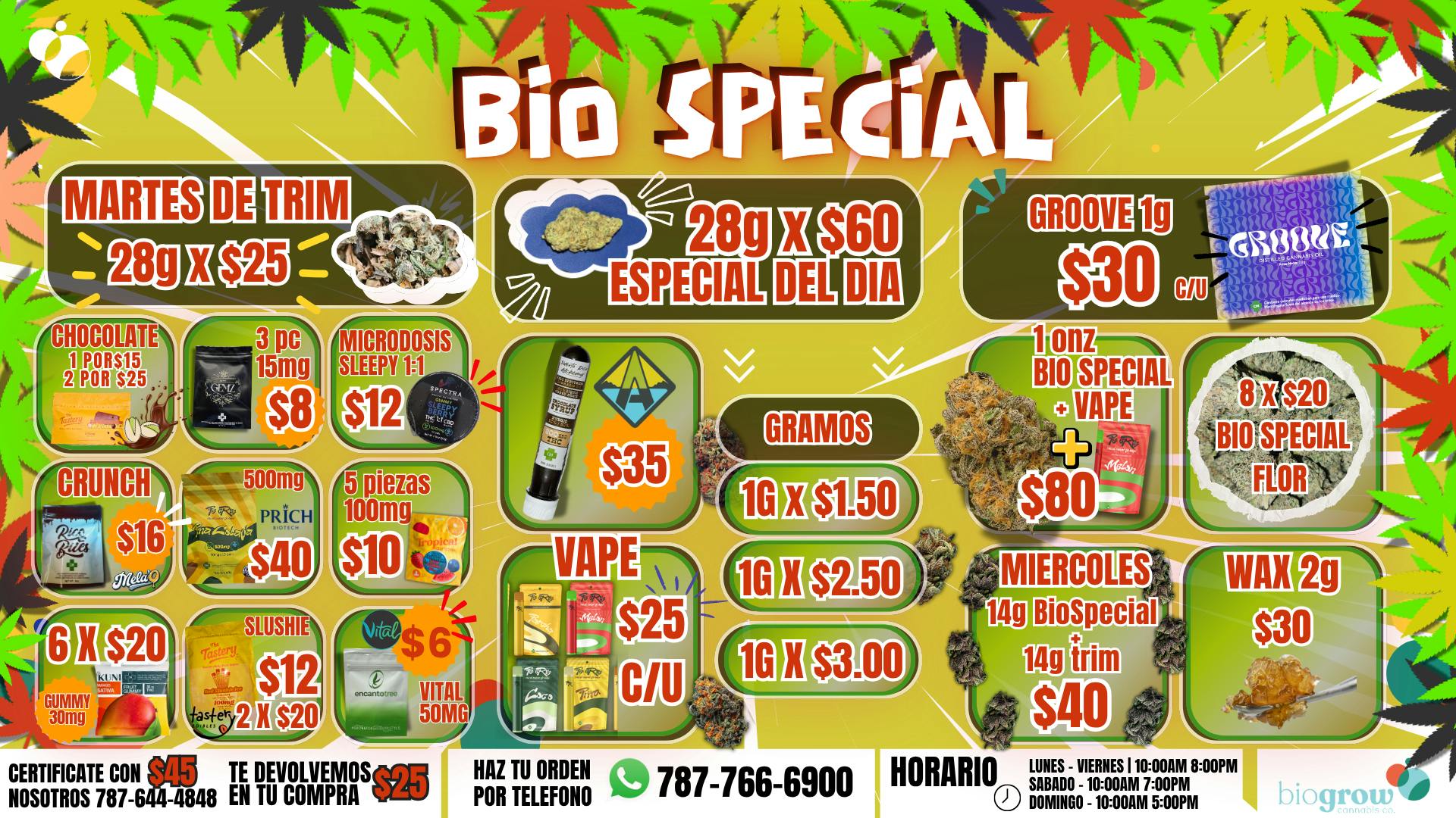 Biogrow Cannabis Co. Ofertas de la semana