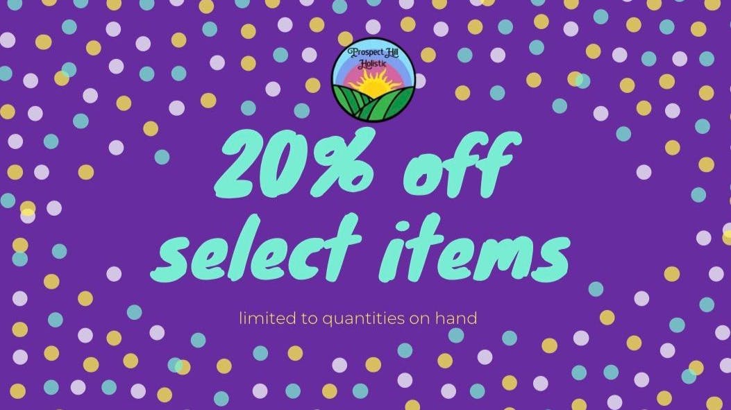 Prospect Hill Holistic (Pickup Available) 20% SELECT ITEMS FOR THE LONG WEEKEND