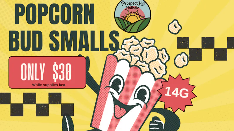 Prospect Hill Holistic (Pickup Available) $30 14G POPCORN BUD SMALLS