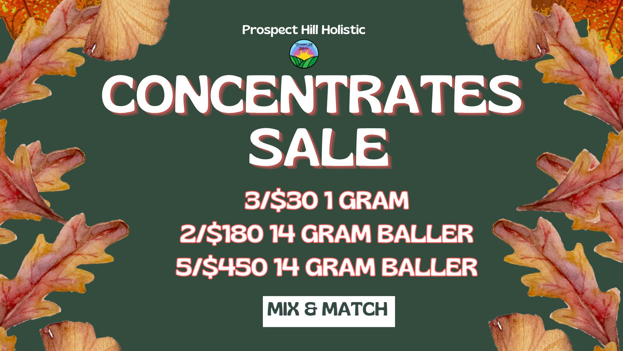 Prospect Hill Holistic (Pickup Available) CONCENTRATES DEAL