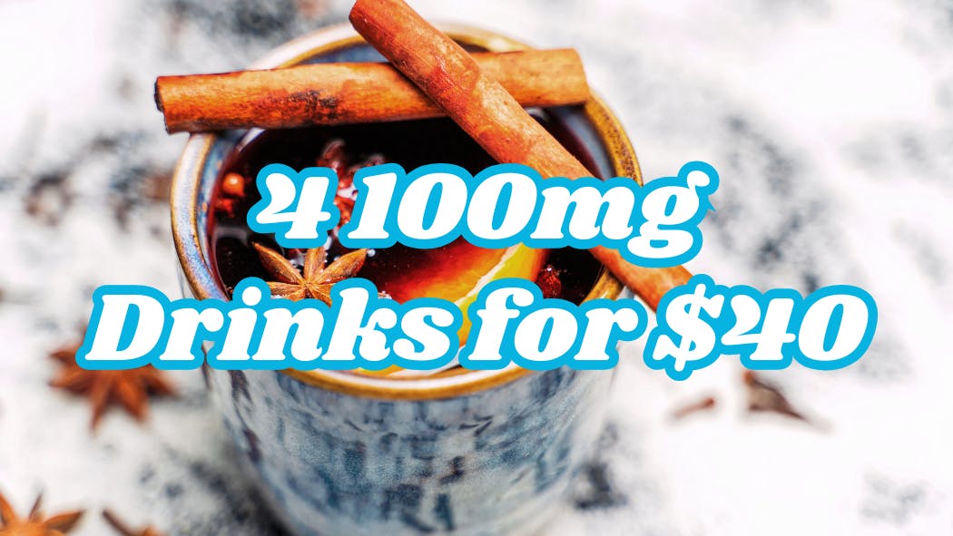 Terp Valley Farms 4 100mg Drinks for $40