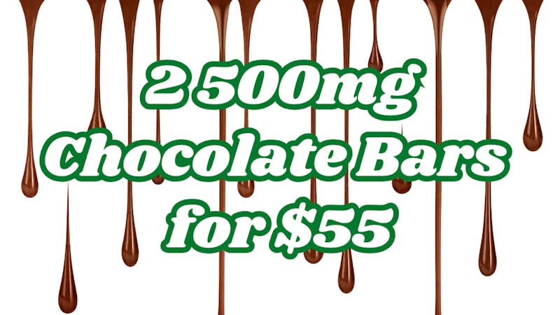 Terp Valley Farms 2 500mg Chocolate Bars for $55