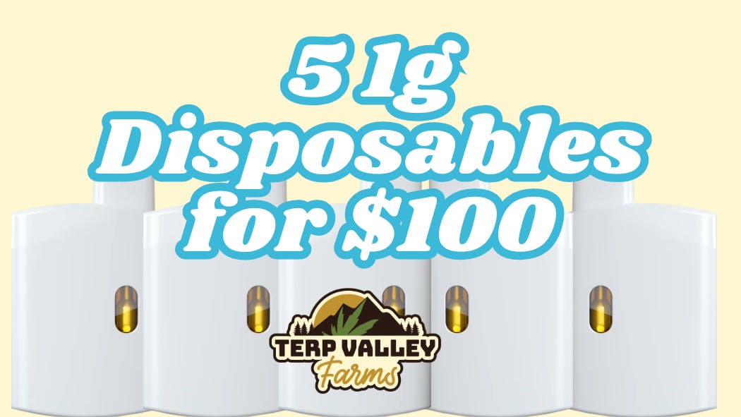 Terp Valley Farms 5 1g Disposables for $100